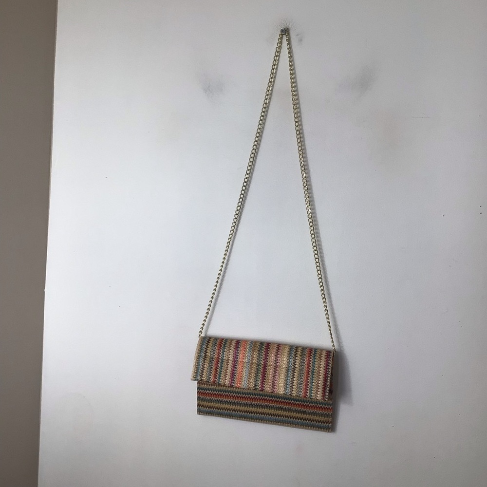 Multicolor Zigzag Pattern Clutch Embroidered - image 4